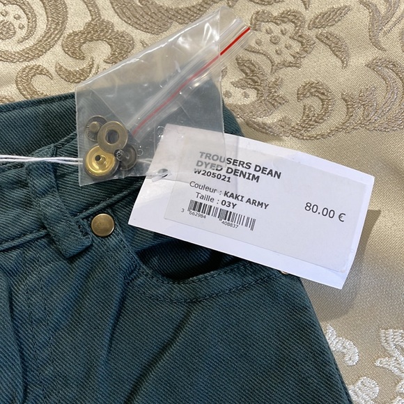 BNWT LOUIS LOUISE SLIM FIT KAKI ARMY DYED DENIM TODDLER JEANS EUROPEAN DESIGNER - Picture 2 of 8